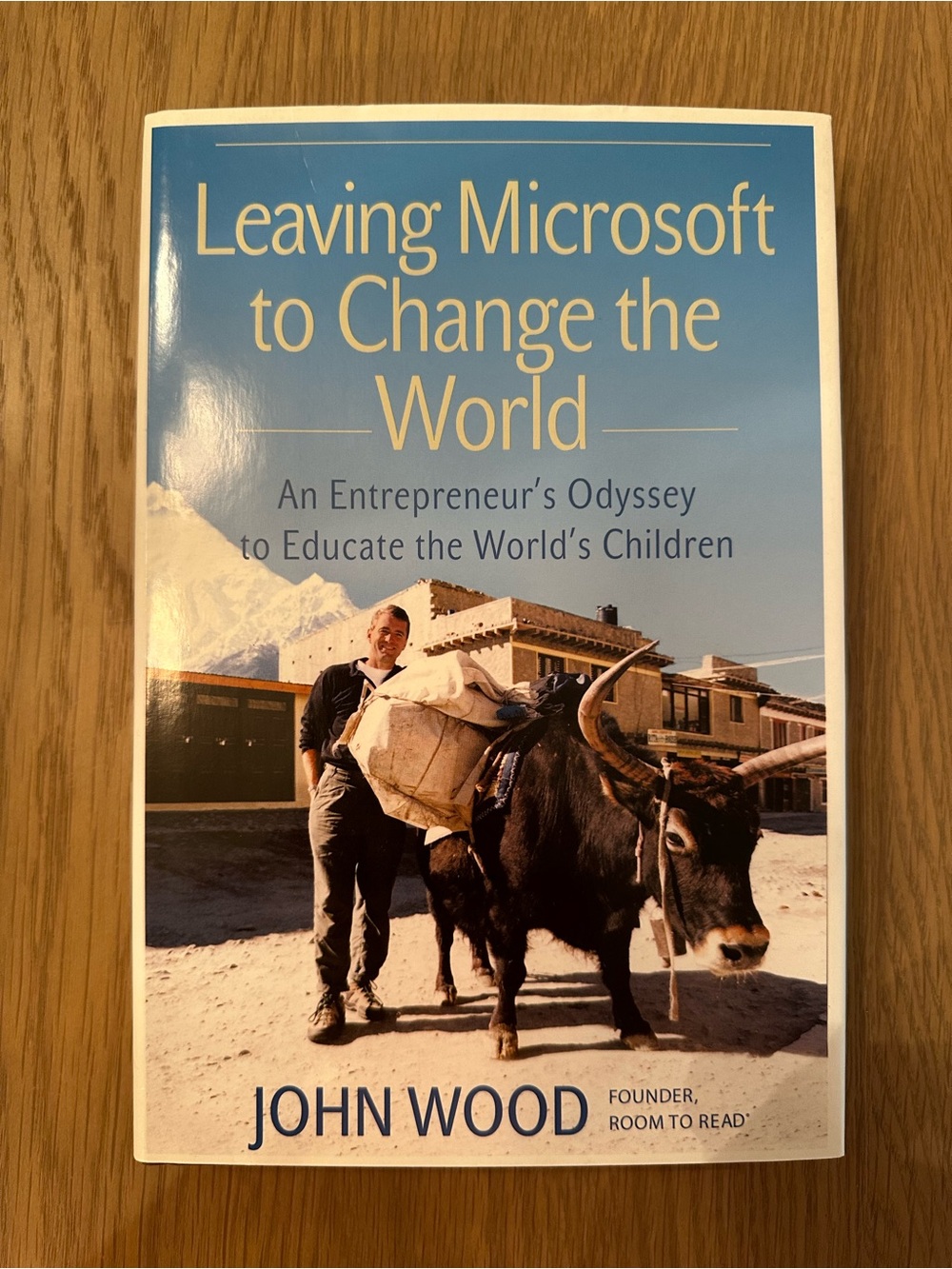 John Wood "Leaving Microsoft to Change the World" - hardcover, Blue Cover